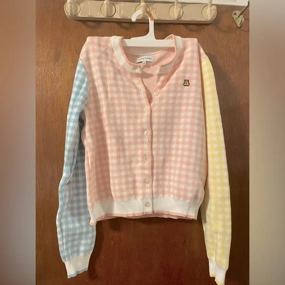 Teddy Fresh Gingham Cardigan - Picture 1 of 3